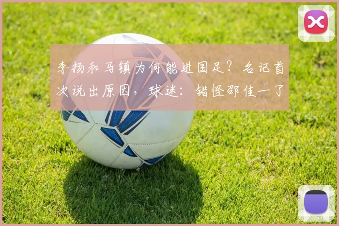李扬和马镇为何能进国足？名记首次说出原因，球迷：错怪邵佳一了